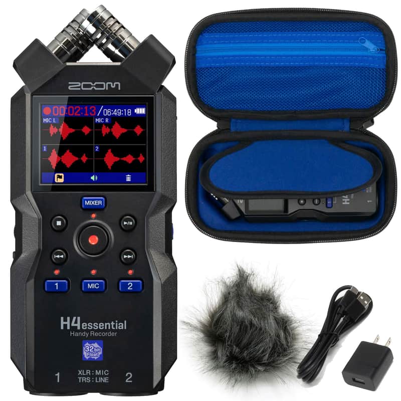 Zoom H4essential 4-Track Handy Recorder + Zoom APH-4e Accessory Pack for H4essential Portable Recorder image 1