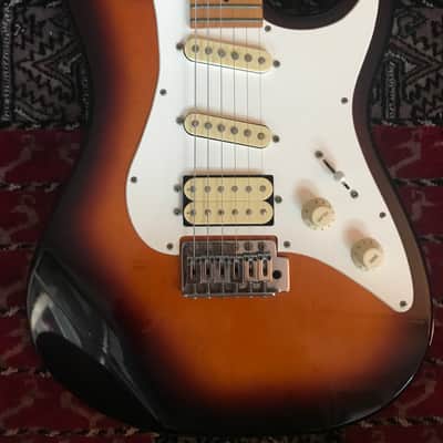 Aria Pro II Mad Axe Stratocaster 1983 Sunburst image 3