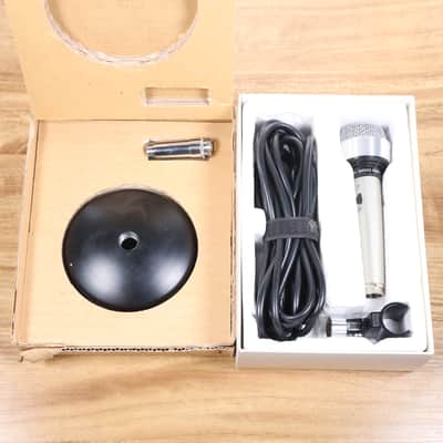 Vintage Foster MDF-618BC Dynamic Cardioid Microphone w/ Stand - 1970s - Silver image 3