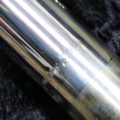 Selmer Omega flute - sterling silver, gold engraved lip plate, open hole, low B image 11