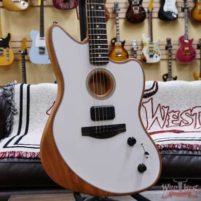 Fender American Acoustasonic Jazzmaster Ebony Fingerboard Arctic White image 8