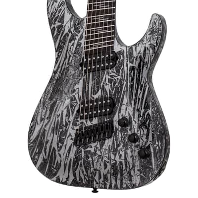 Schecter 1462 C-7 Multiscale Silver Mountain 7-String Electric Guitar image 1