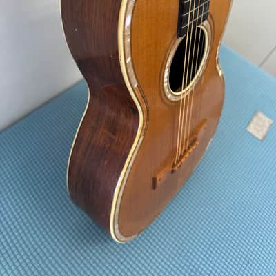 Vintage 1900s Lyon & Healy Parlor Guitar Finest Woods & Craftsmanship Moon Sun & Stars Inlay Ladder Braced Ditson Supertone Regal Lakeside image 8