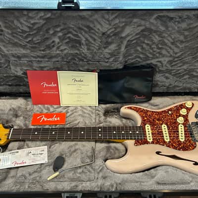 Fender American Professional II FSR Thinline Stratocaster - Transparent Shell Pink /8lbs. 1.8oz #US240023798 image 1
