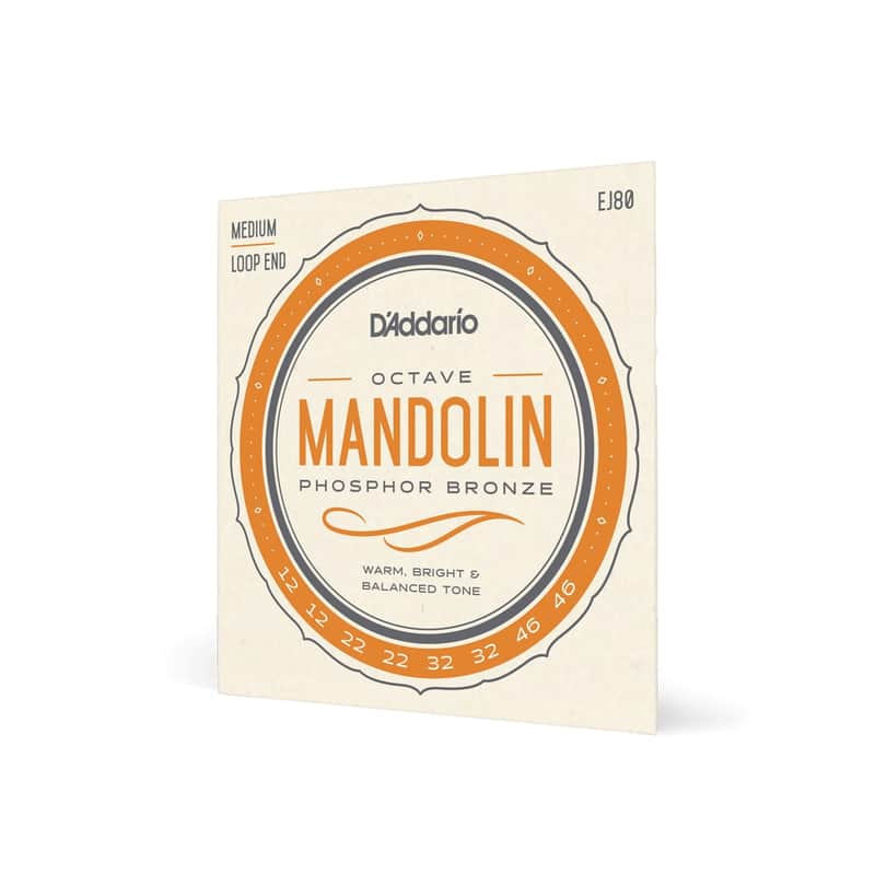 D'Addario EJ80 Phospher Bronze Mandolin Strings, Octave, 12-46 Medium image 1