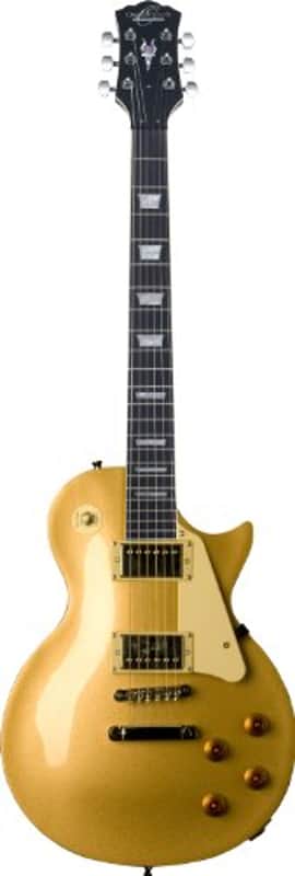 Oscar Schmidt OE20G Classic Single Cutaway Solid Body 6-String Electric Guitar - Gold Top image 1
