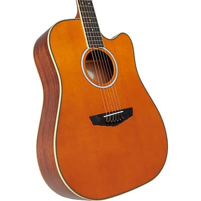 D'Angelico Excel Bowery Dreadnought Acoustic-Electric Guitar Vintage Natural image 12