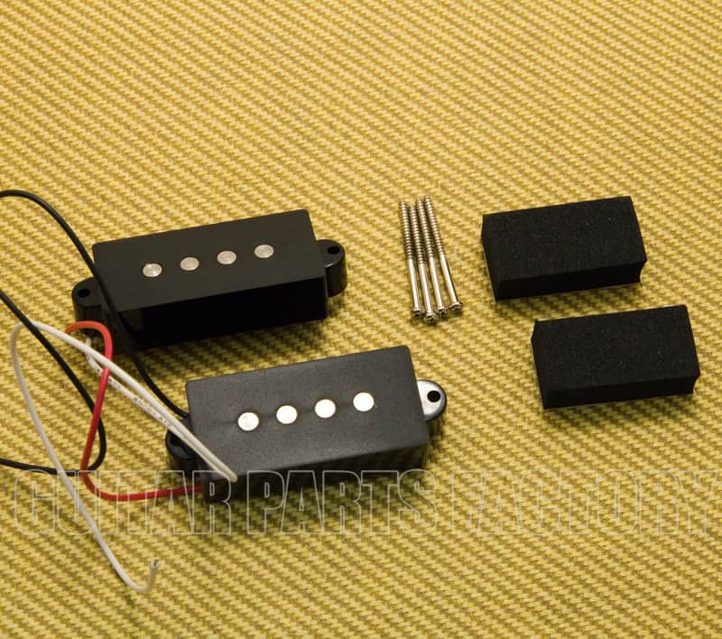 PU-B101-B Black 4-String Pickup Set Fender Precision P Bass® w/ Foam & Screws Black image 1