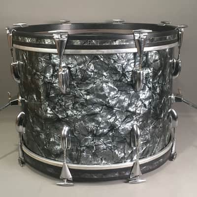 Vintage 1962 Slingerland Chicago Niles USA American Bass Drum 14x20 Black Diamond Pearl Limited Edition Gene Krupa image 12