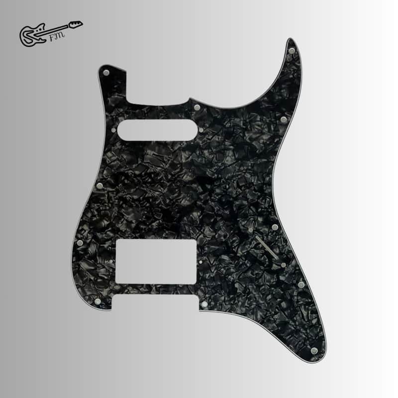 Black Pearl HS Strat Style Pickguard (Standard Humbucker Style)-Black Pearl image 1