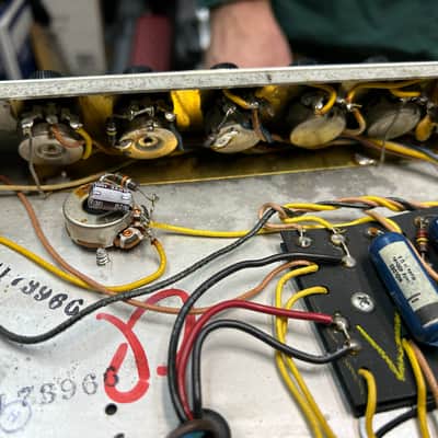 1966 Fender Bandmaster 40-Watt 2-Channel 2x12" Piggyback Guitar Amp , Clean as can be! image 22