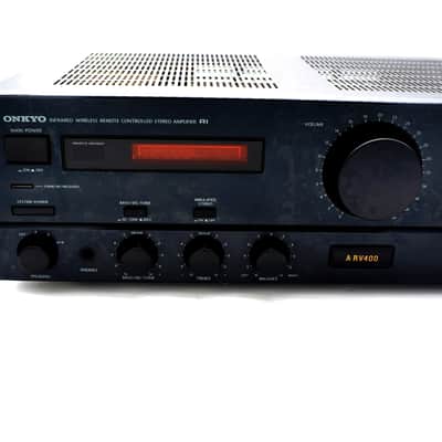 Onkyo Stereo Amplifier A-RV400 w/ Remote Black Tested Works 100 Watts image 5