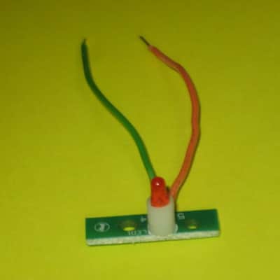 lightly used Boss RED LED on a very small rectangle circuit board + green & orange wires (works fine) for Boss compact size pedals - came off of a lightly used 2005 DD3 pedal (the DD-3B version) (NO pedal included / NO other items included) image 9