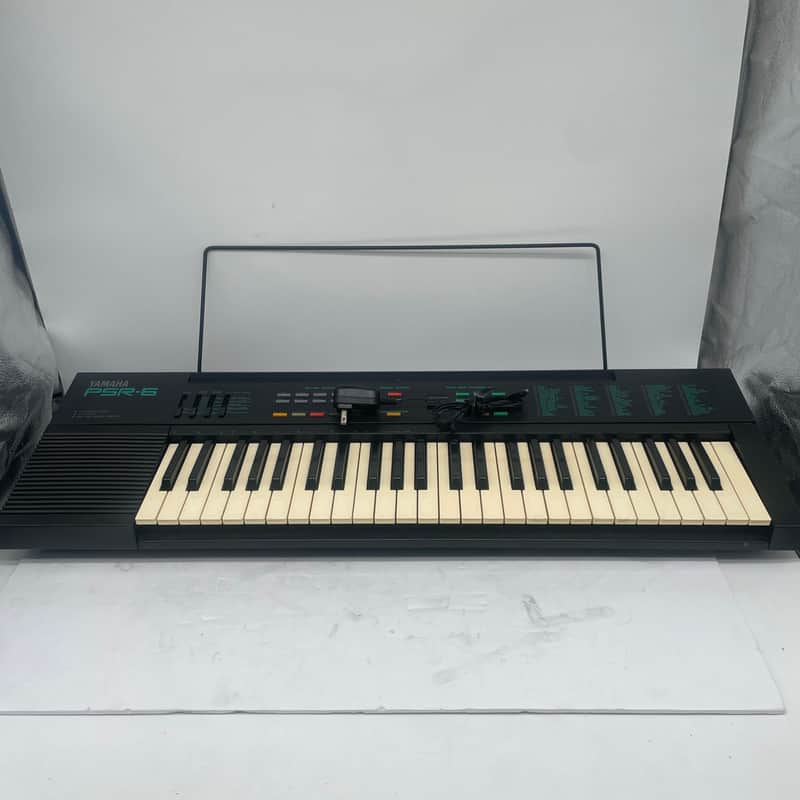 Vintage Yamaha PSR-6 Keyboard Synthesizer w/ Power Cord/Sheet Stand TESTED image 1