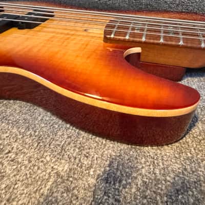 Sire Marcus Miller P10dx w/Major Upgrades 5-String Bass Roasted Flame Maple Fretboard, Natural 2023 - NT (Natural), TS (Tobacco Sunburst) image 6