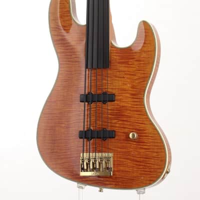 ESP Custom Shop Carve-top Fretless Bass 5-string image 2