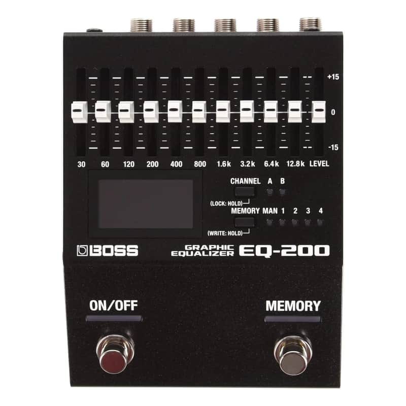 Boss EQ-200 10-Band Graphic Equalizer Pedal for Guitar & Bass - Stereo EQ image 1