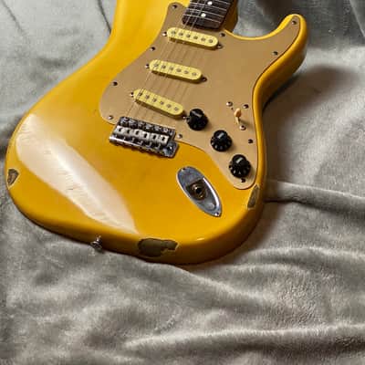 Fender Stratocaster ST62-65 - ORDER MADE - 1986 - Rebel Yellow - Japan MIJ - Yngwie Malmsteen Scalloped image 3
