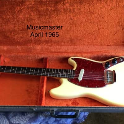 Fender Musicmaster II 1965 - Olympic White (With age related yellowing) image 1