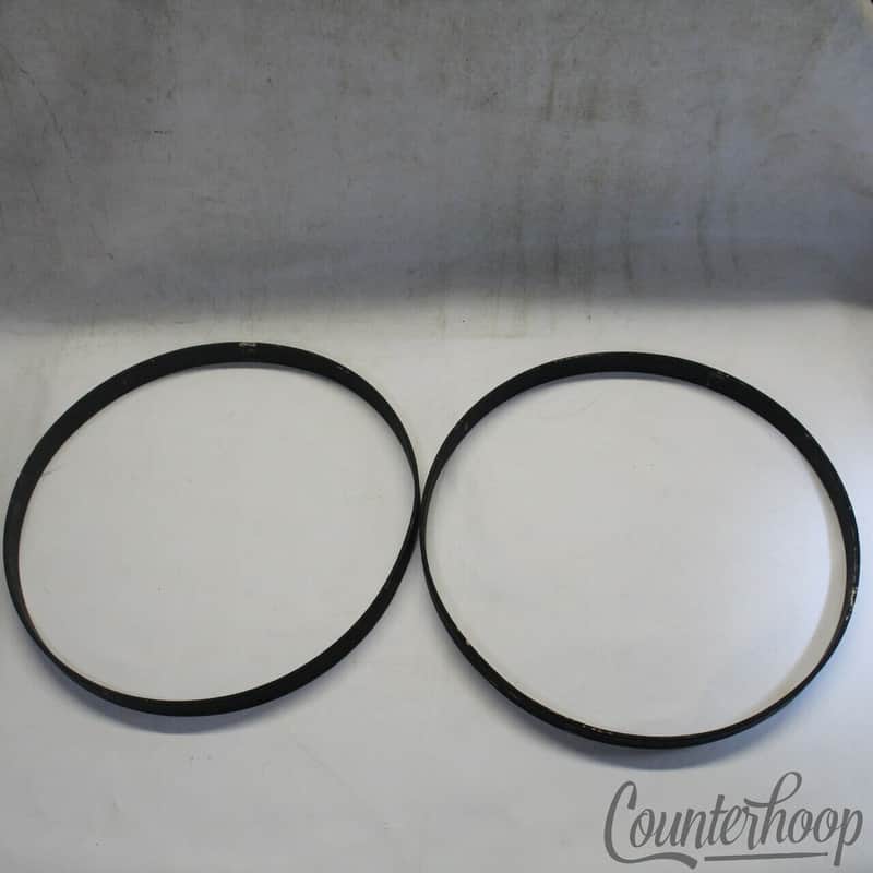 *Slingerland 2x 22" Maple Bass Drum Black Hoops/Rims USA Vintage 60s-70s Set* image 1