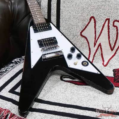 Gibson Custom Shop Artist Collection Kirk Hammett 1979 Flying V Murphy Lab Aged Ebony image 8