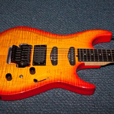 Zion Classic 1988 - Flame Maple, Cherry Sunburst, #1558, circa 1988 image 3