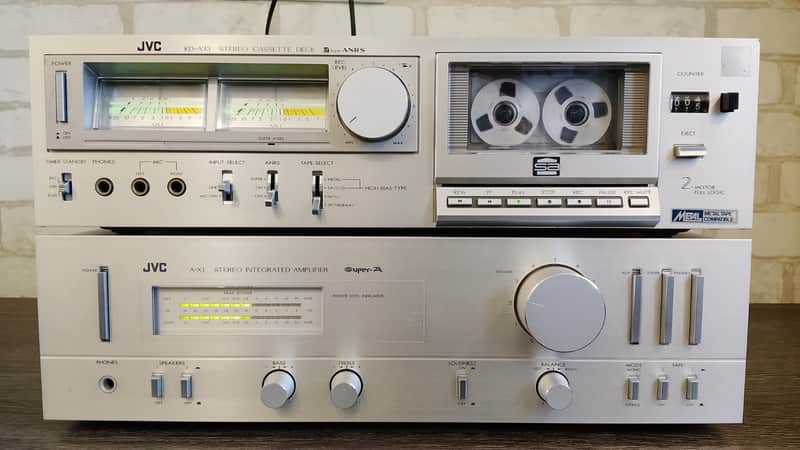 JVC A-X1 Integrated Amplifier, JVC KD-A33 Stereo Cassette Deck image 1