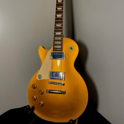 Left Handed 1950s Les Paul Standard Goldtop Electric Guitar image 2