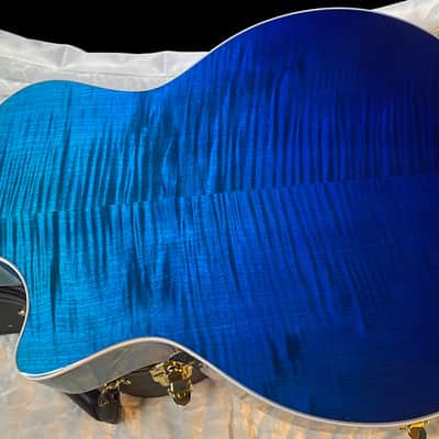 NEW ! Taylor 614ce Custom Acoustic-Electric Guitar - Natural Top - Blue Fade Back and Sides - AAAAA Flamed Maple - Authorized Dealer - G05925 - 4.9lbs image 10