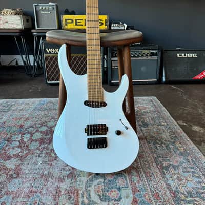 Balaguer Diablo Retro 27-Fret - Select Series - Gloss Solid White (Hardtail) image 8
