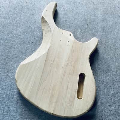 Left Hand Basswood Unfinished Bass Guitar Body image 6