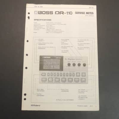 Boss DR-110 Service Notes [Three Wave Music]