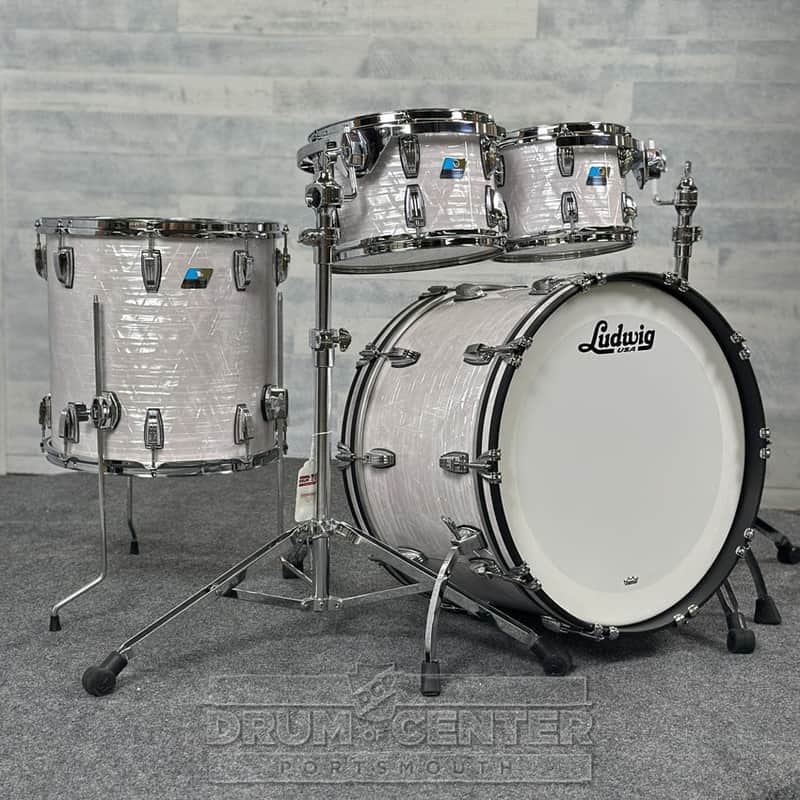Ludwig Classic Maple "Super 70s"  4pc Drum Set 22/10/12/16 70s White Marine Pearl - DCP Exclusive! image 1