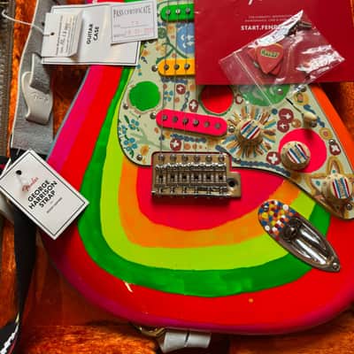 Fender Artist Series George Harrison Rocky Stratocaster 2022 - Sonic Blue / Custom Art image 2