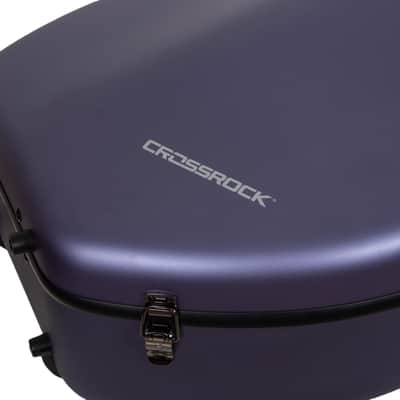 Crossrock Ultra Carbon Fiber Case fits 4/4 Full Size Cello, Super lightweight as 6 lb, with Protective Cover, TSA Lock -Woad Blue image 9
