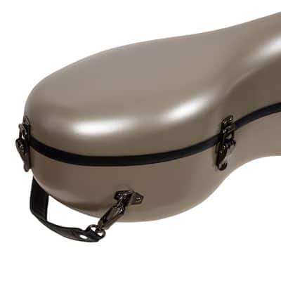 Crossrock Poly Carbon Case with Wheels fits 4/4 Full Size Cello, Includes Outside Music Pouch, 3 Handles, Detachable Straps-Champagne image 7