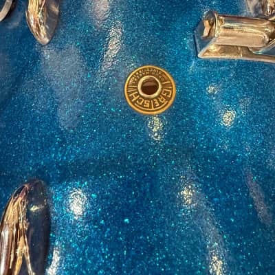 1960s Gretsch Progressive Jazz Outfit Blue Sparkle 20/12/14 w/ Matching 14x4 Snare image 5