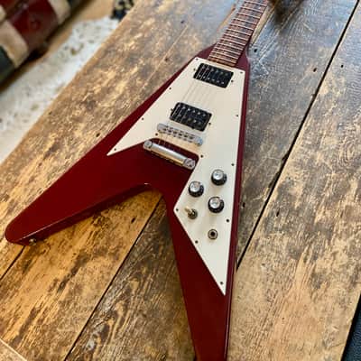 Gibson 1992 Yamano Order Flying V Cherry Fully Original with OHSC and All Docs image 9