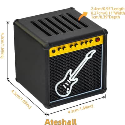 Mini Guitar Amplifier Pick Holder Display Case for Guitar Picks Desk Organizer Gift for Guitarists image 2