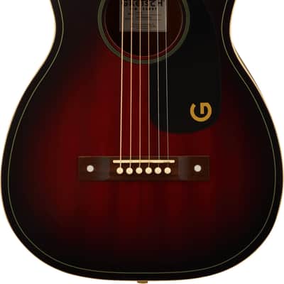Gretsch Jim Dandy Parlor Acoustic Guitar, Sapele Top, Deep Cherry Burst image 2