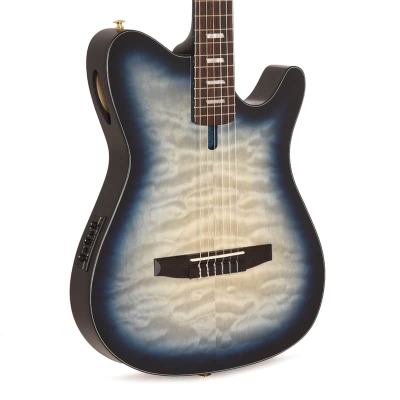 Ibanez FRH20QMNCTL Acoustic Electric Guitar Cosmic Blue Sunburst Low Gloss image 1