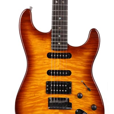Fender American Deluxe Stratocaster QMT HSS Tobacco Sunburst 2005 image 4