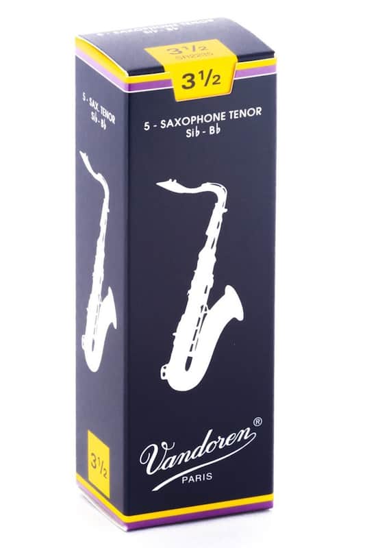 Vandoren SR2235 Tenor Sax Traditional Reeds Strength 3.5 (Box of 5) image 1
