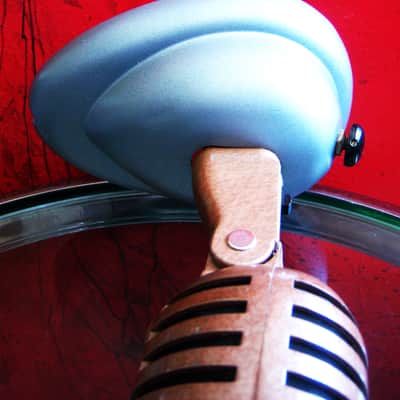 Vintage RARE 1950's Ampro 18502 / E.V 950 crystal microphone w Shure S-36 stand image 14