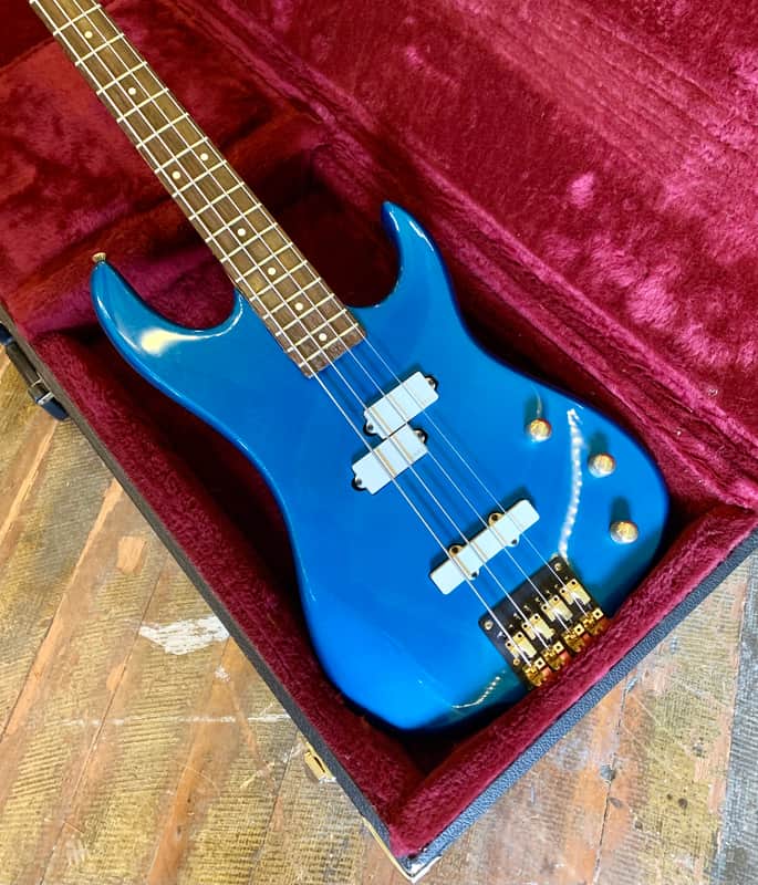 Valley Arts Custom Pro Bass guitar c 1990 Blue 1980's p/j | Reverb