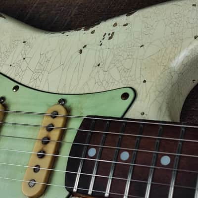 MyDream Partcaster Custom Built - Heavy Relic Aged White Hepcat Serie L image 5