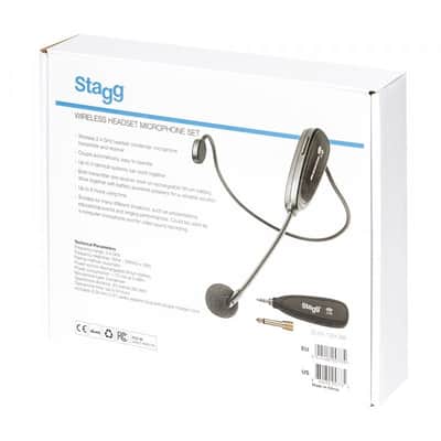 Stagg SUW 12H-BK 2.4 GHZ Wireless Headset Microphone Set (with Transmitter & Receiver) image 2
