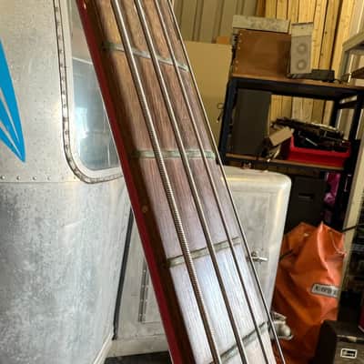 Vintage 1950s 1960s Burns London ‘Custom’ Pink Sonic Bass Guitar Ex. Bill Wyman *Ronnie Lane* image 9