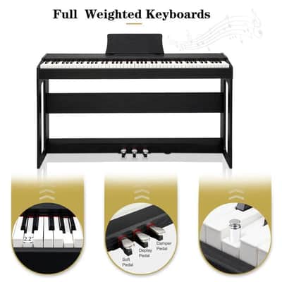 88 Key Full Weighted Hammer Action Digital Piano With Pedal,Stand,MIDI image 2