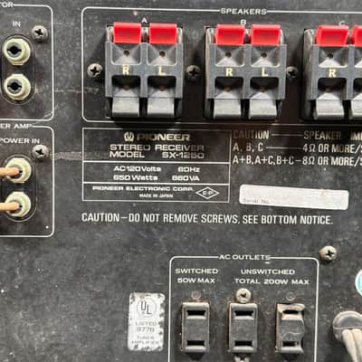 Vintage Pioneer SX-1250 Stereo Reciever image 10